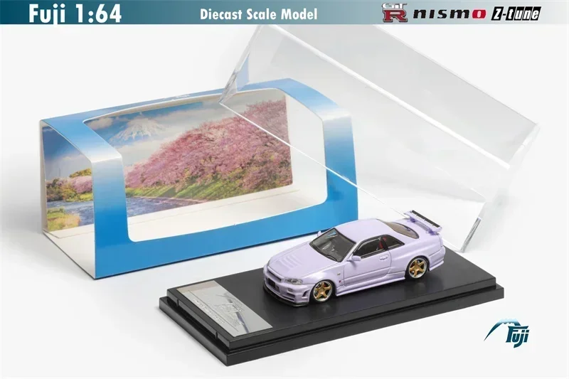 Fuji 1:64 Skyline GT-R R34 Nismo Z-Tune светильник автомобиль с литыми моделями лаванды