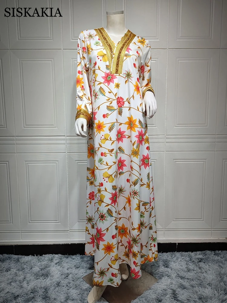 Женское платье с цветочным принтом и алмазной лентой модная повседневная одежда