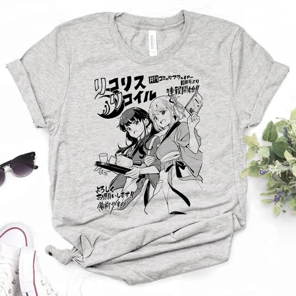 

Lycoris Recoil top women Y2K top girl 2000s одежда с изображением комиксов
