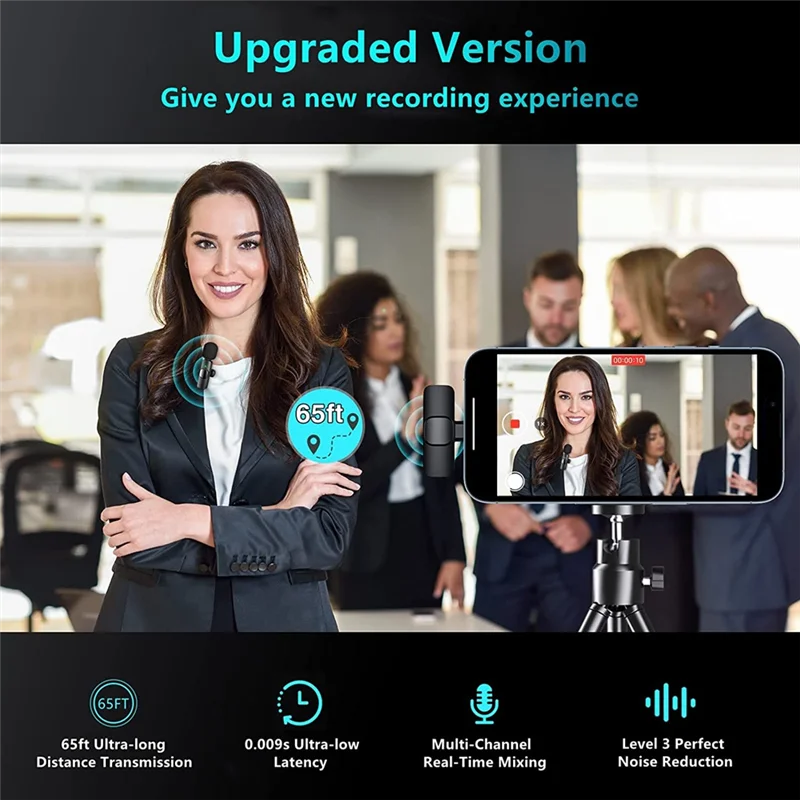 Беспроводной петличный микрофон для телефона Автоматическая синхронизация