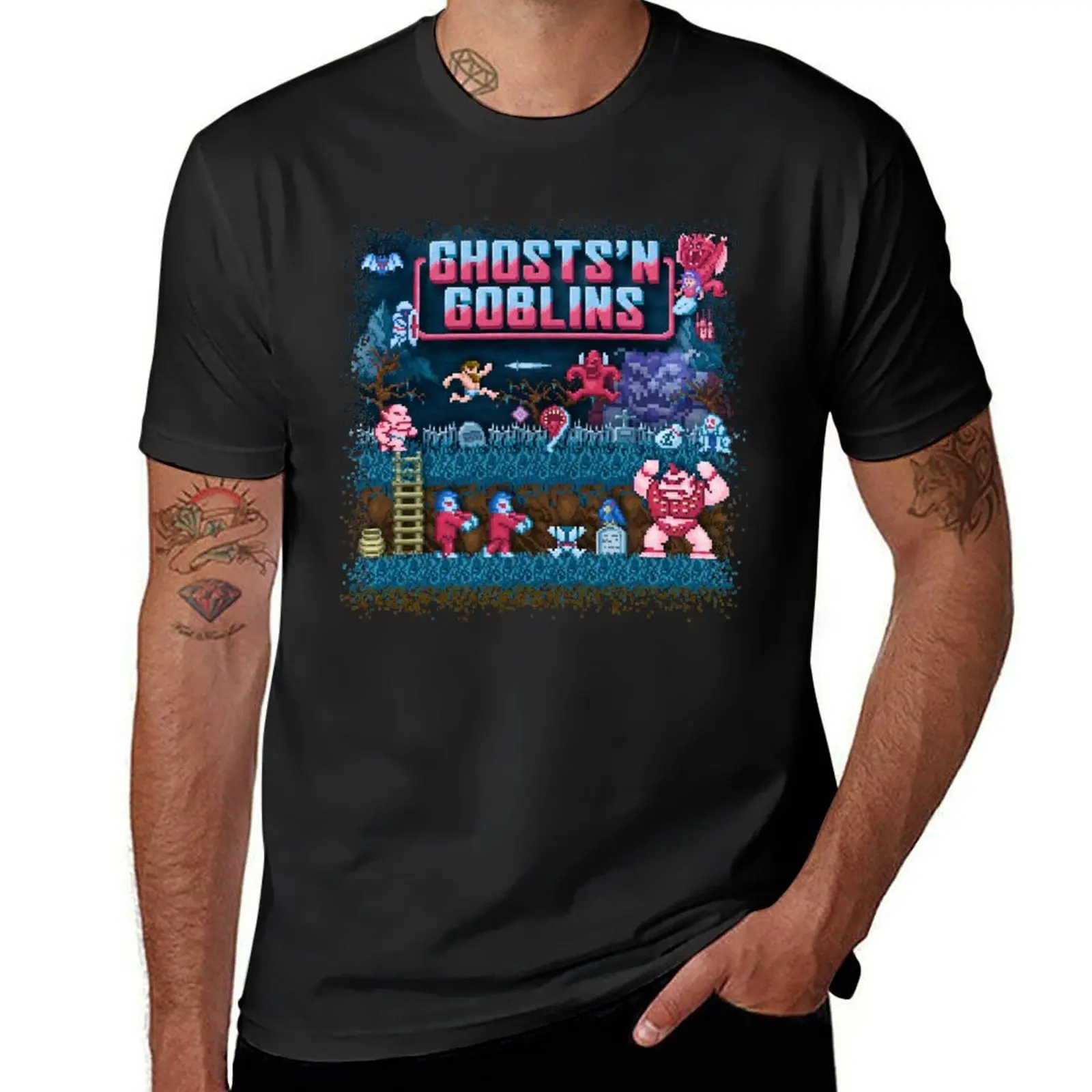 Футболка Goblins n' Ghost для мальчика летняя мужская одежда черного цвета