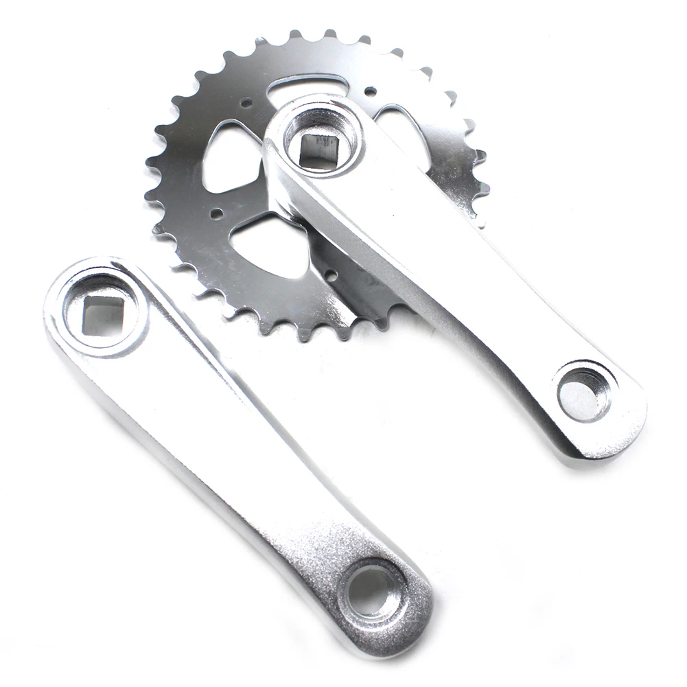 

1 Set 25 28T Children Kids Bicycle Crankset Single Speed Crank Set Square Hole 102mm/114mm Bike Crank Cycling Accessories