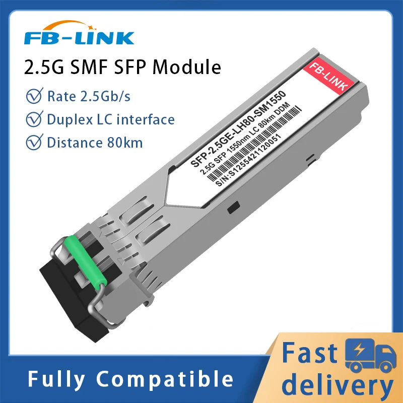 2,5G 1550nm 80km SFP модуль SMF