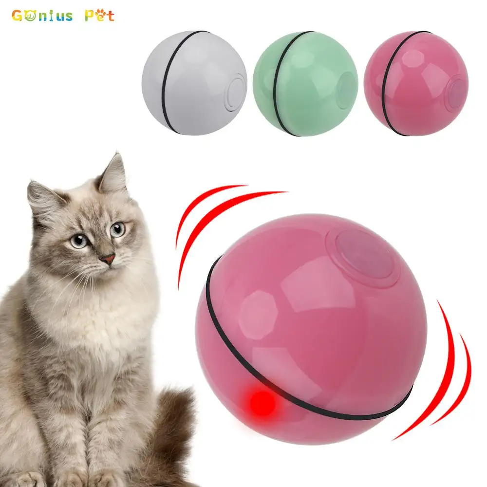 

Игрушка для кошек, умный интерактивный вращающийся шарик, автоматическая вращающаяся игрушка для домашних животных, для кошек, собак, котят...