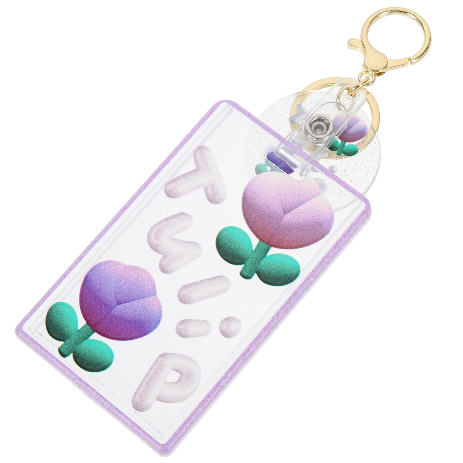 

ID Case Badge Cartoon Printing Holder Case Key Ring Keychain Portable Keychain