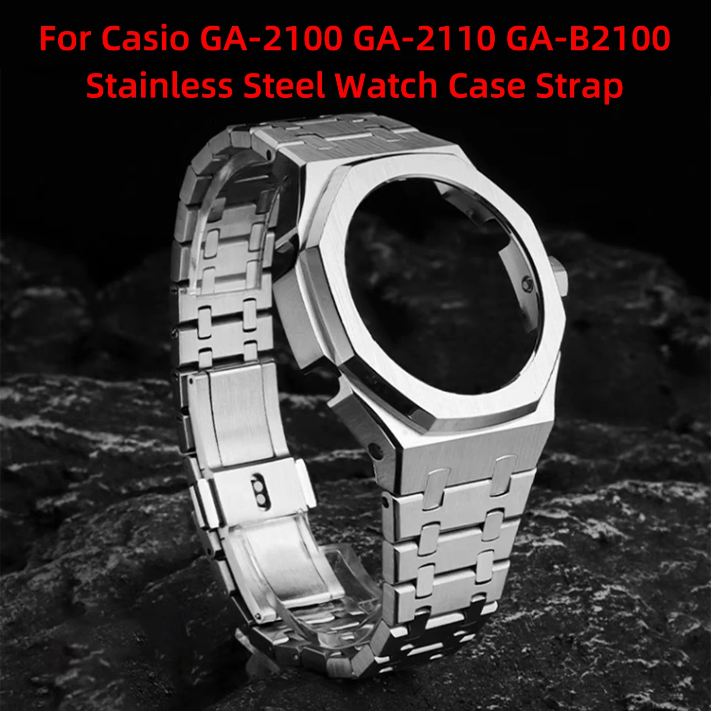 Фото Модифицированный комплект GA2100 для Casio G-SHOCK GA-2100 GA-2110 GA-B2100, мужской твердый корпус из нержавеющей стали, ремешок, металлический сменный браслет №1