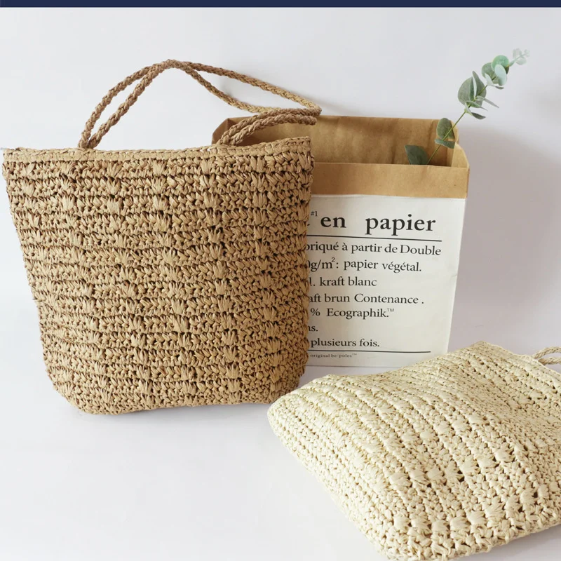 

Женская вместительная сумка-тоут, Пляжная соломенная сумка на одно плечо с цветами, лето 2022