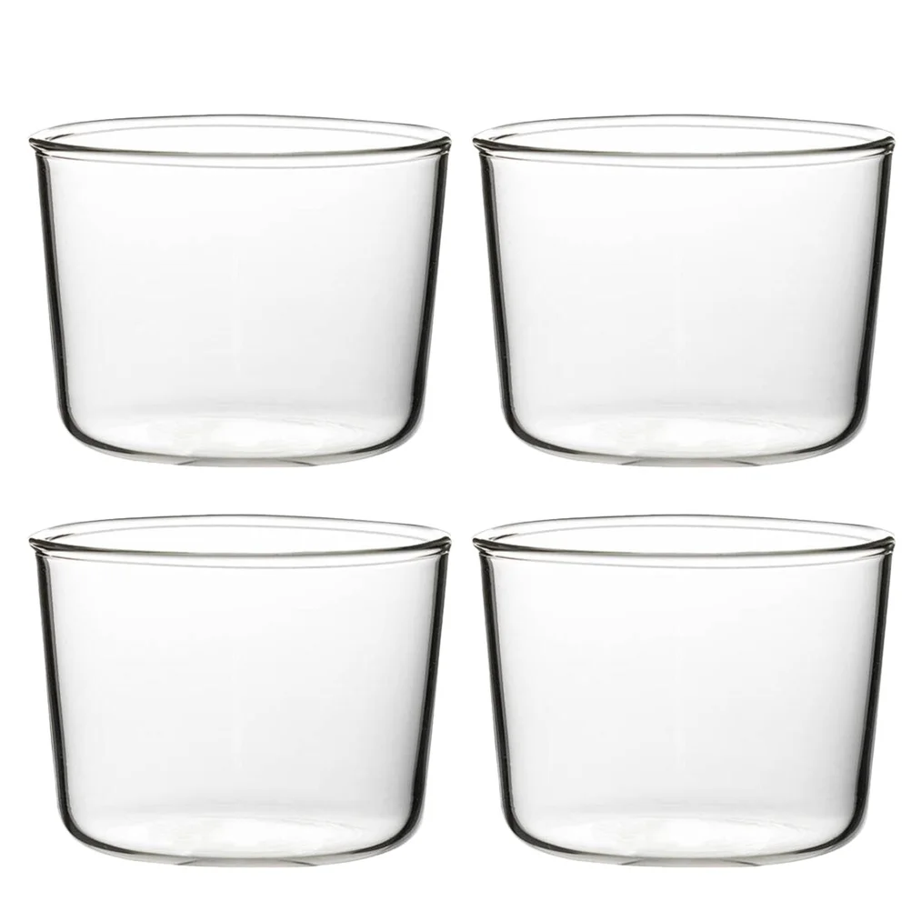 

4pcs Parfait Cups Mousse Cups Round Mousse Cups Glass Pudding Cups