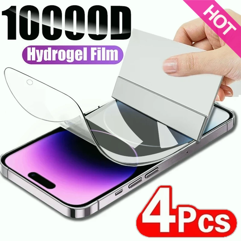 

10000D Full Cover Hydrogel Film For iPhone 14 11 15 12 13 Pro Max 7 8 14 Plus Screen Protector For iPhone 13 12 Mini X XR MAX SE