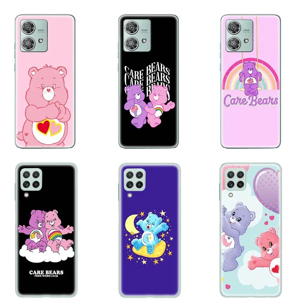 Мягкий чехол Love Heart Cares для Motorola Moto G04 G71 G73 G32 G34 G52 G8 G7 G9 G24 Power Plus E14 телефона