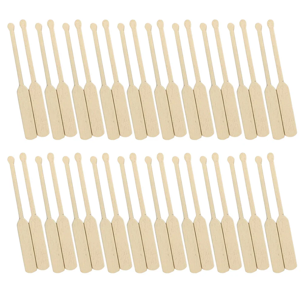 

24 Pairs Statue Beach Micro Landscape Child Toys Kids Row Boat Wood Miniature Decorations