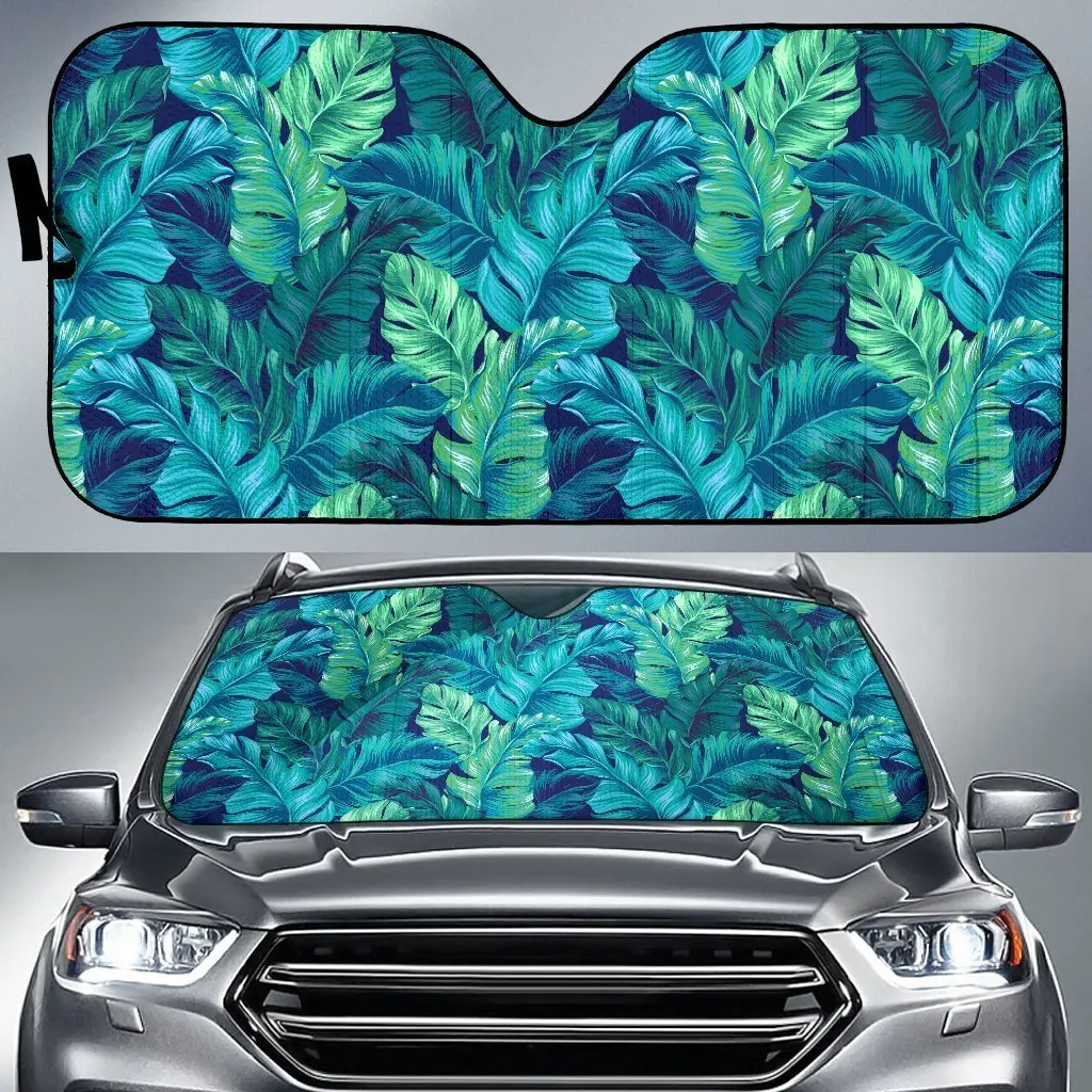 

Hawaiian Tropical Palm Leaves Pattern Print Auto Sun Shade Car Windshield Window Cover Sunshade