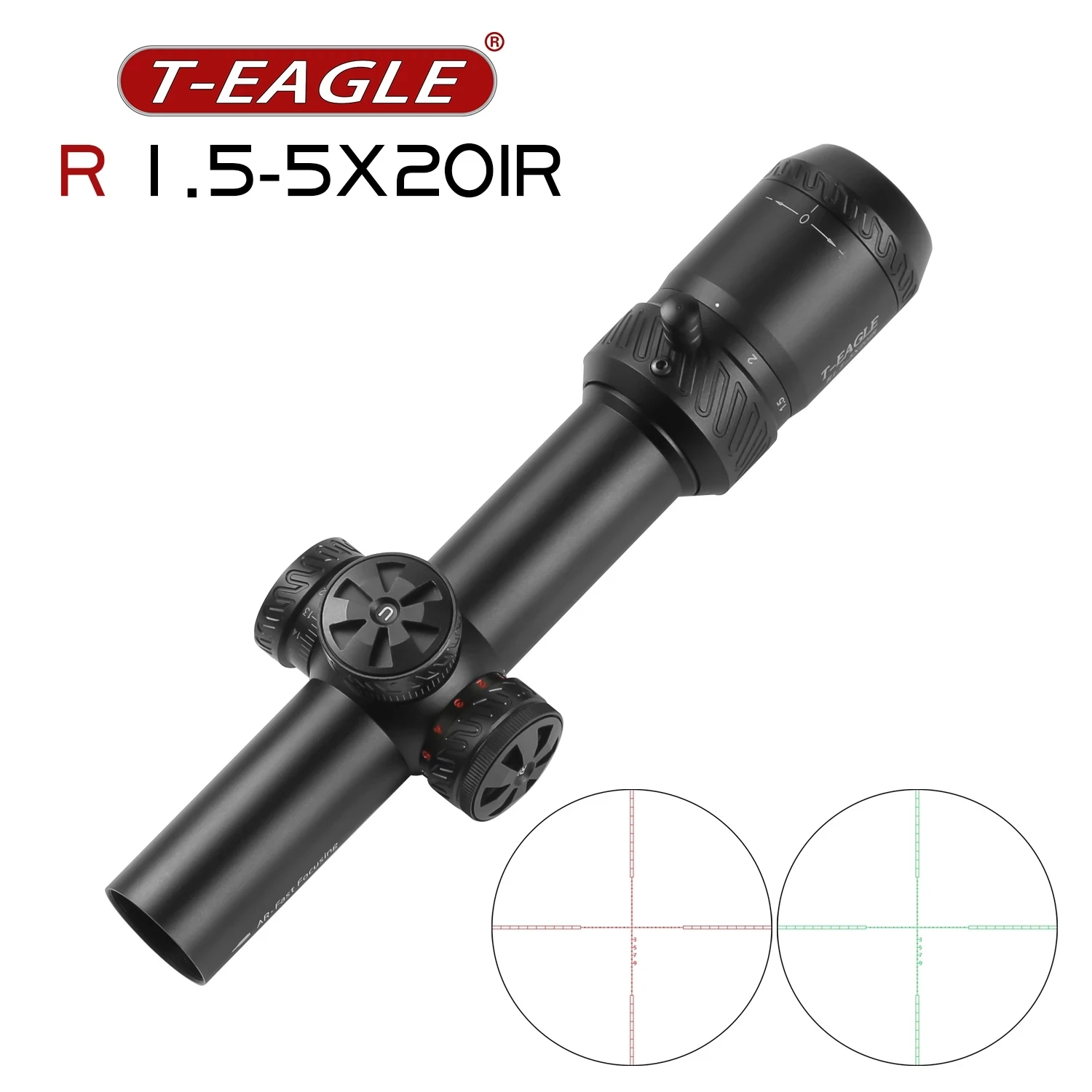 

T-EAGLE R 1.5-5X20IR Riflescope HK Reticle Fits Airgun Airsoft For Hunting Scope With Mounts Optics Illumination Pneumatics