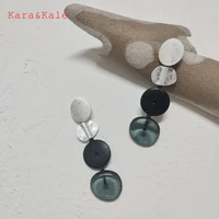 karakale layered earrings black wood beads acrylic earrings ethnic jewelry womens earrings fashion handmade jewelry
