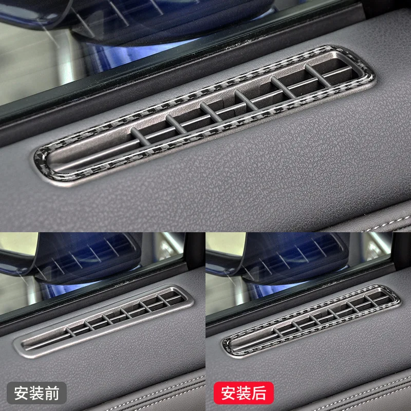 

For Nissan GTR R35 09-15 Real Carbon Fiber Other Interior Accessories Side Outlet Frame Trim Stickers Car Stylying