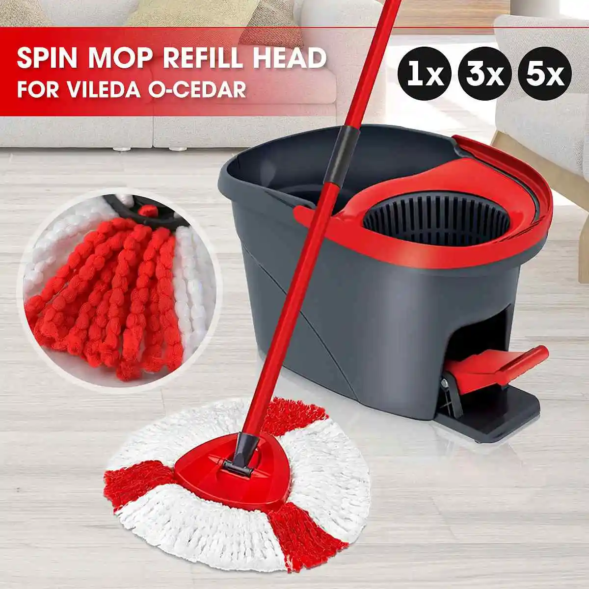 

1/2/3/5 шт., сменная насадка для швабры из микрофибры