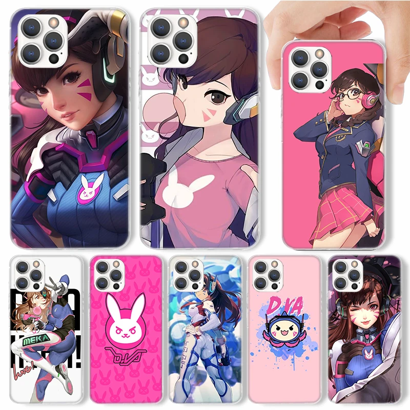 Game O-Overwatchs-DVA Phone Case For Apple iPhone 14 13 12 11 Pro Max Mini XS XR X 7 Plus 8 + 6 6S SE 5 Soft Cover Silicone Shel