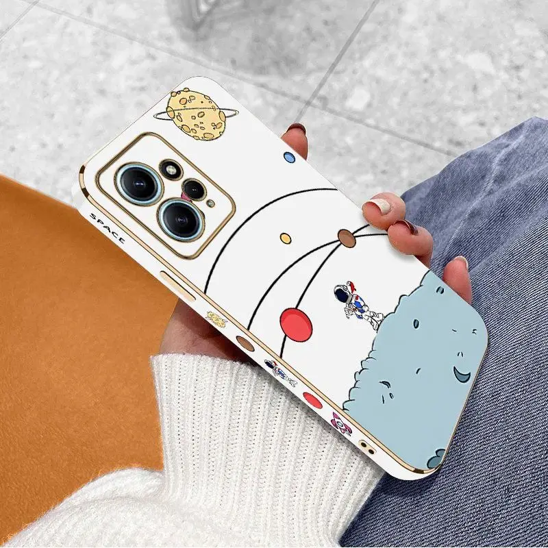 Planet Patrol Luxury Plating Phone Case For Xiaomi Redmi Note 11 Pro Plus 12Pro Plus 11 11S 10 Pro 12 9S 8 Pro Cover