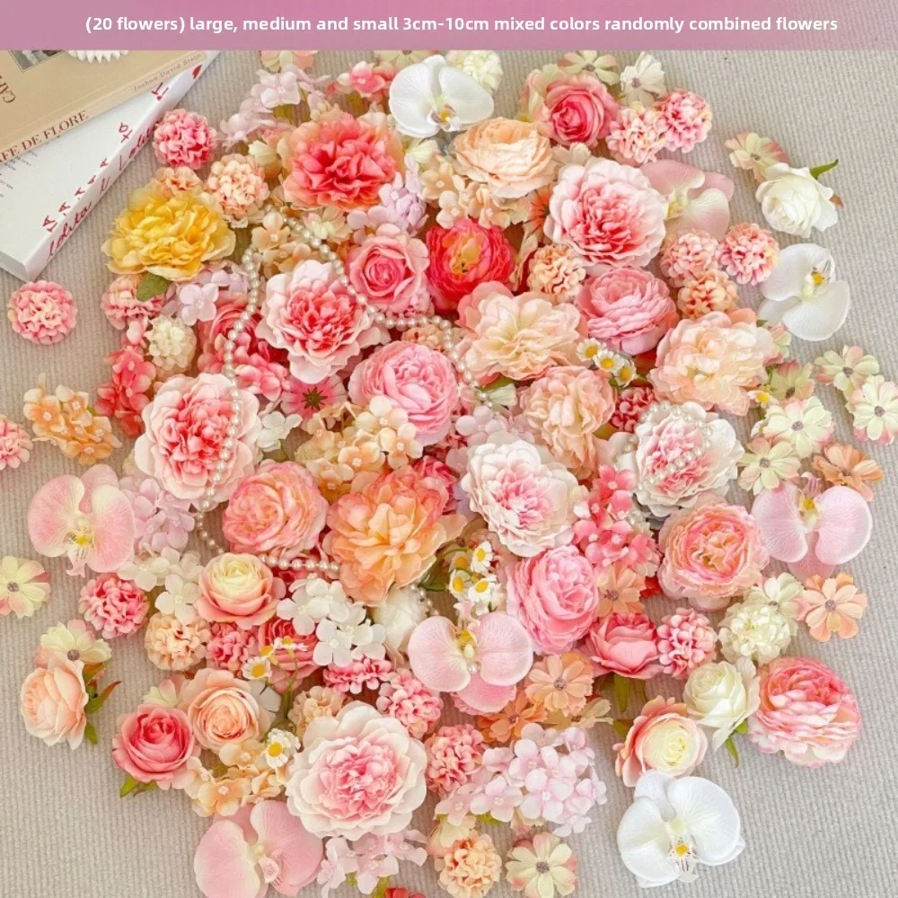 

Искусственные цветочные головки из шелка, 20 штук