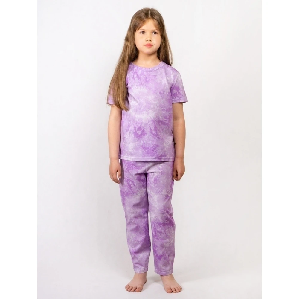 Пижамынй комплект для девочки FortyFour KPJ020 фиолетовый хлопок 100% |