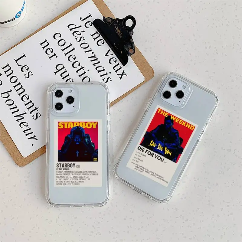 

Прозрачный чехол Weeknd для iPhone 11 12 Mini 13 14 Pro XS Max X 8 7 6s Plus 5 SE XR