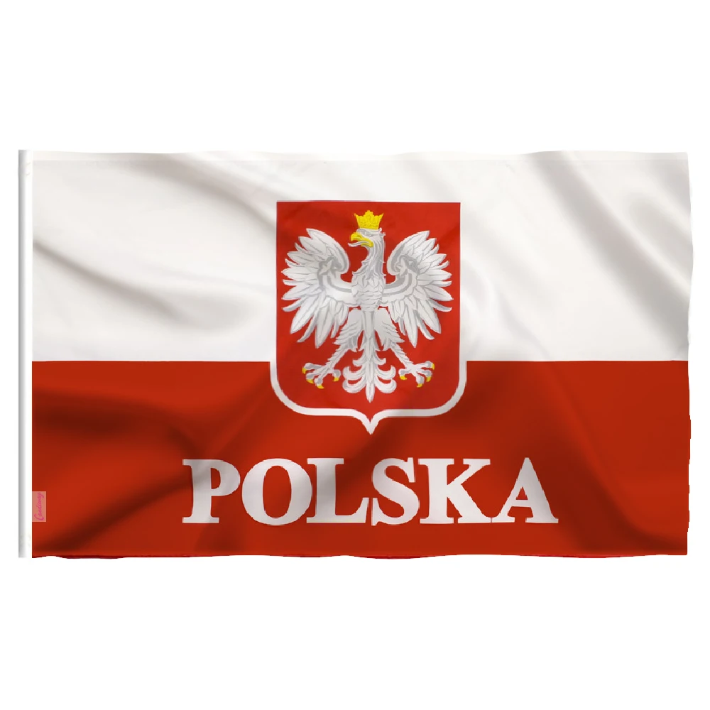 90 x 150cm White eagle eagle Poland flag home decoration indoor and outdoor in the European Union   NN038