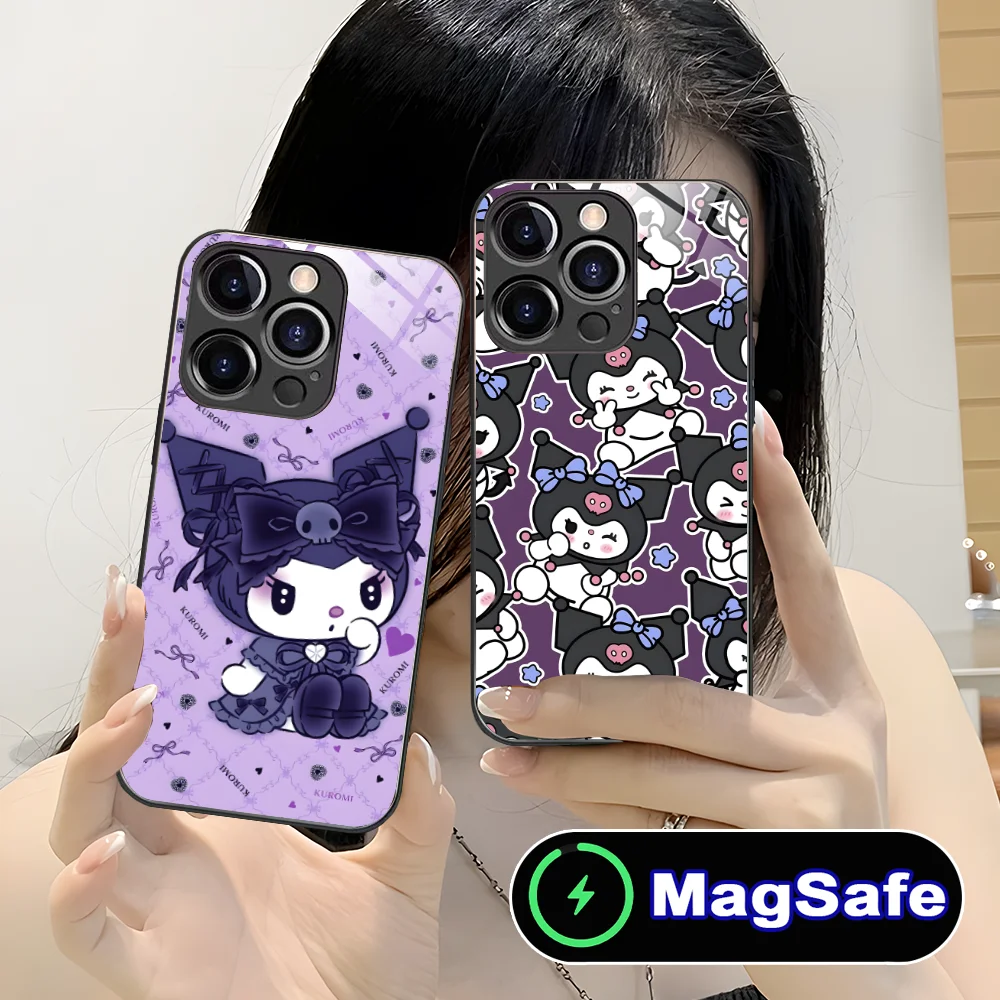Mobile K-Kuromis Phone Case for iPhone 16 15 14 13 12 11 Pro Max Plus Mini MagSafe Wireless Charging Glass Smartphone Cellphones