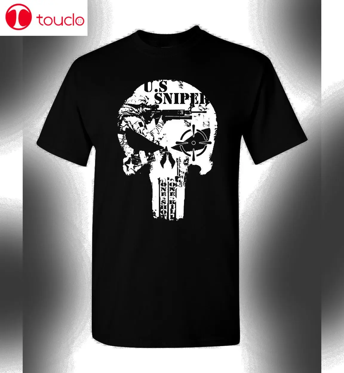 

Us Sniper T-Shirt Skull Logo Special Forces One Shot One Kill Armed Forces Unisex Women Men Tee Shirt