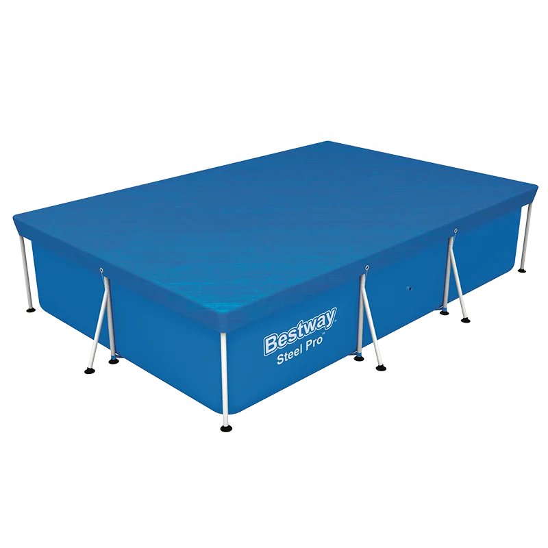 Bestway 58106 Rectangular Swimming Pool Cover 3.04m*2.05m Cloth Mat Frame Pool Cover for Garden Swimming Rainproof Dust Cover