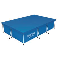 bestway 58106 rectangular swimming pool cover 3 04m2 05m cloth mat frame pool cover for garden swimming rainproof dust cover