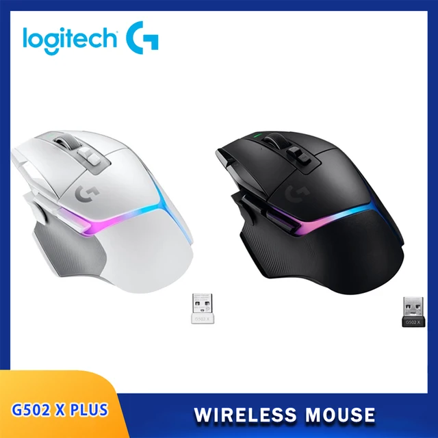 Logitech G502 X PLUS LIGHTSPEED Wireless RGB Gaming Mouse - Optical mouse with LIGHTFORCE hybrid switches, LIGHTSYNC RGB, HERO 2 1