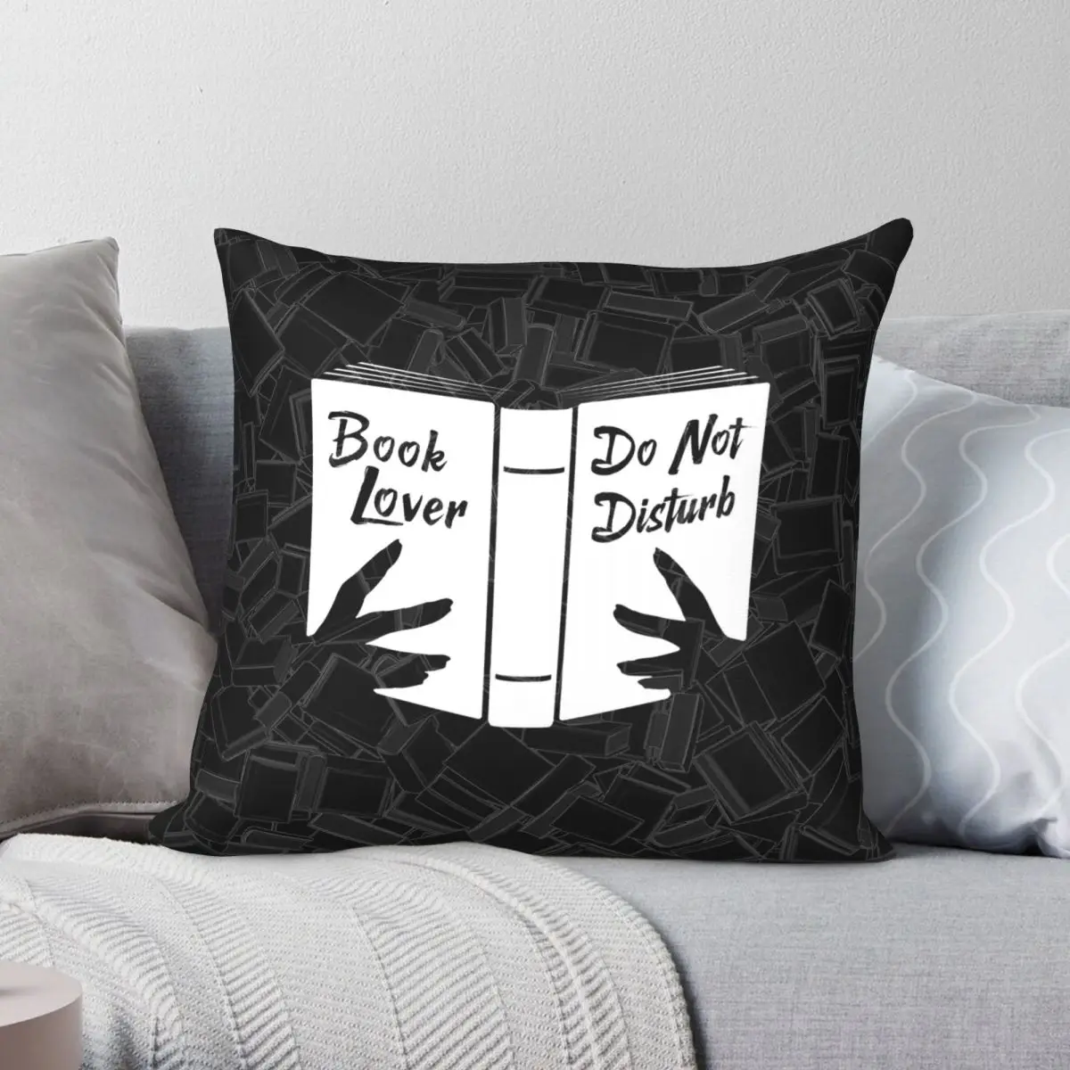 

Book Lover Do Not Disturb Square Pillowcase Polyester Linen Velvet Printed Zip Decor Pillow Case Bed Cushion Cover