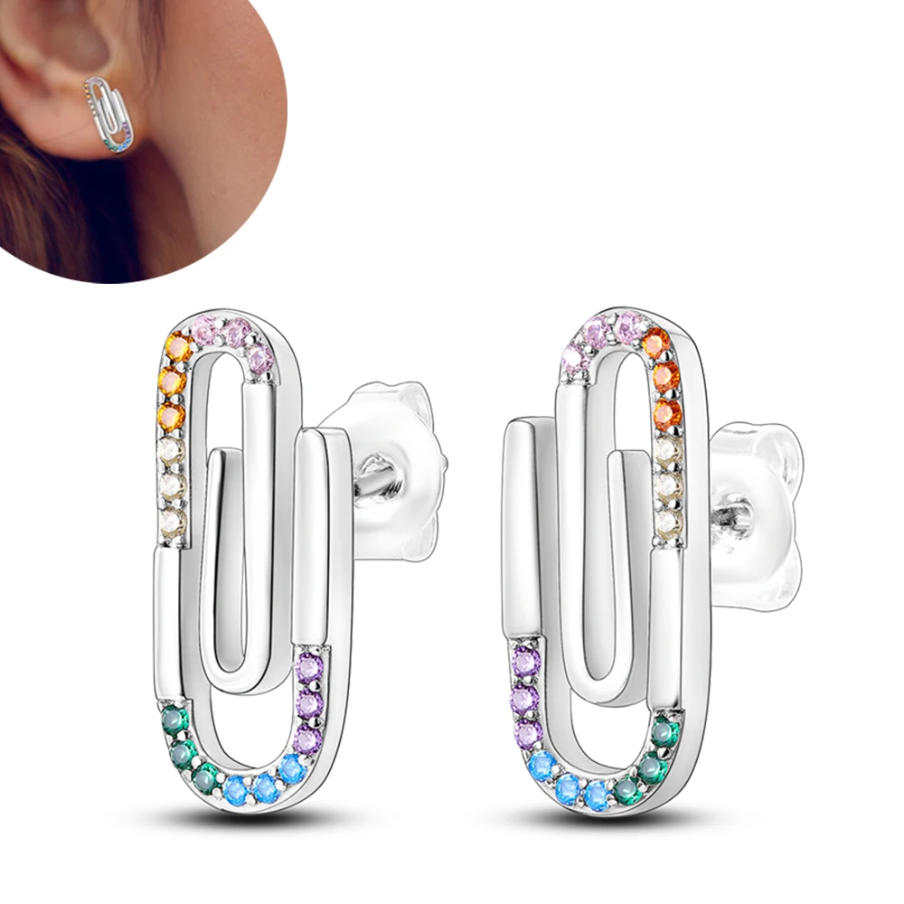 

Женские серьги-гвоздики из серебра 925 пробы с фианитом