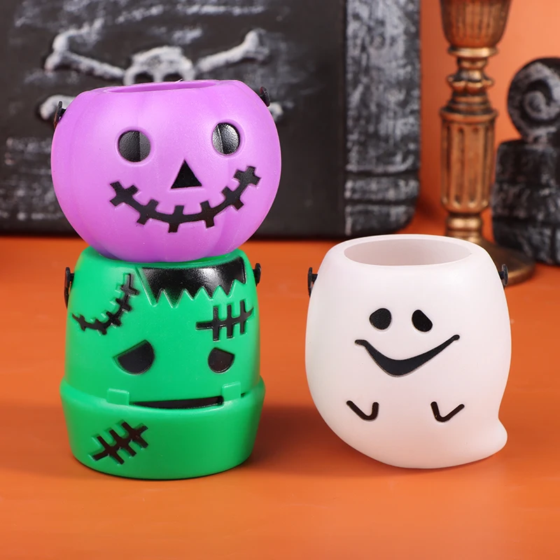 

Halloween Pumpkin Bucket Party Venue Decoration Props Portable Pumpkin Halloween Children's Candy Bucket