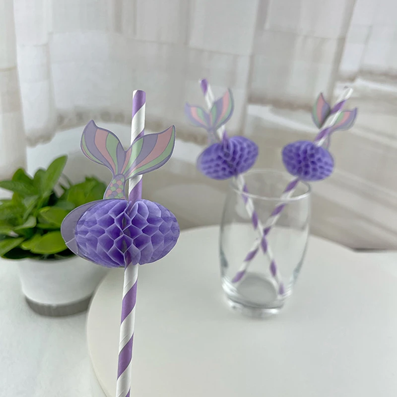 

10 шт., хвост русалки, сотовая солома под морем