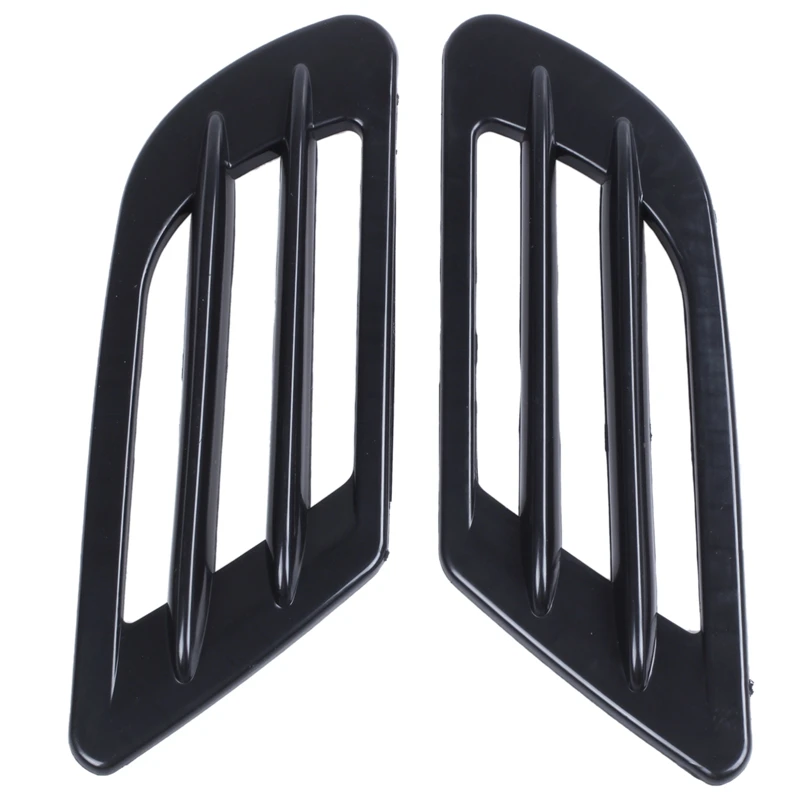 

Car Side Vent Air Flow Fender Intake Sticker Decor Black 2Pcs