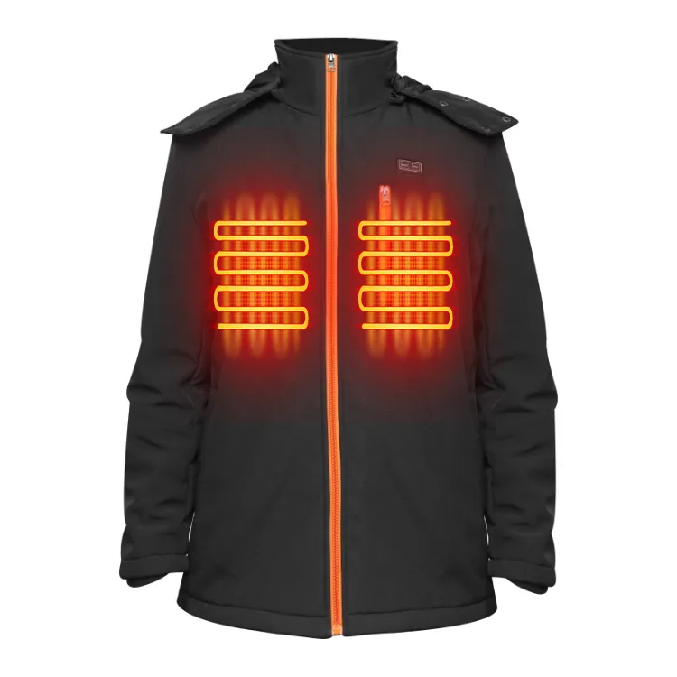 Зимняя мужская куртка с подогревом 7 4 В аккумуляторная батарея подогрев спины