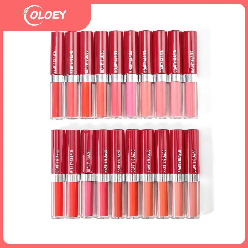 

20 Color Lip Glaze Gloss Natural Long-lasting Waterproof Lipstick No Fading Non-stick Velvet Matte Lip Makeup Cosmetic TSLM1