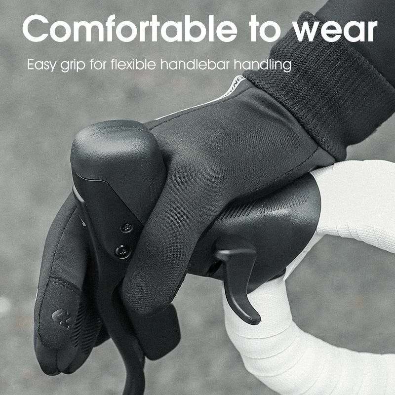 Мужские зимние велосипедные перчатки WEST BIKING с флисовой подкладкой и полным