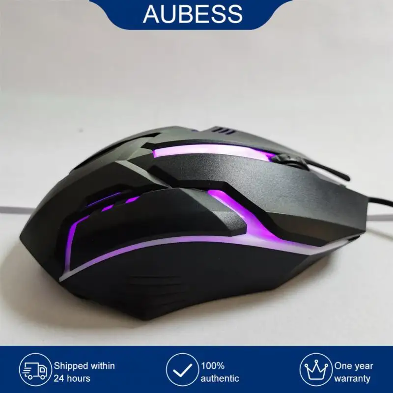 

Wired Mouse Light And Smooth Wired Link Optical Cable Mouse Safe And Stable Without Delay Anti Rolling Disorder Mouse Colorful