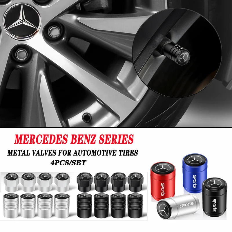 4 шт. колпачки для клапанов автомобильных шин стержней Airdust Mercedes Benz AMG W204 W205 W203 W211