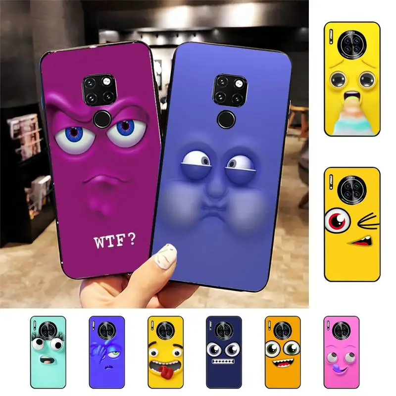 

Funny Face Phone Case for Huawei Mate 20 10 9 40 30 lite pro X Nova 2 3i 7se