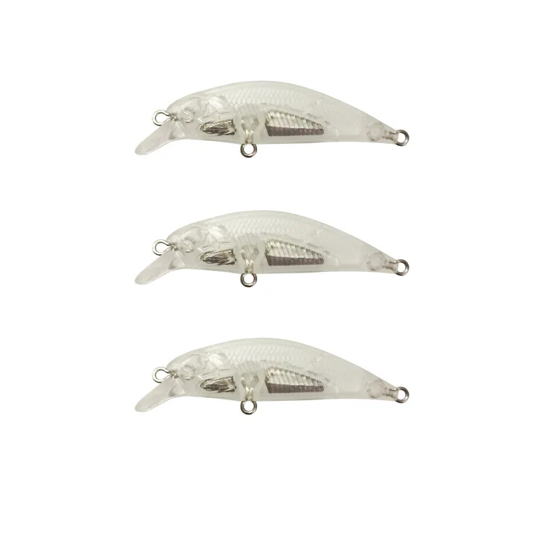 

Unpainted Minnow Lure Blank Sinking Lures 3.8g/50mm Artificial Hard Bait Jerkbait Blanks Wobbler Plastic Fishing Lure Sets