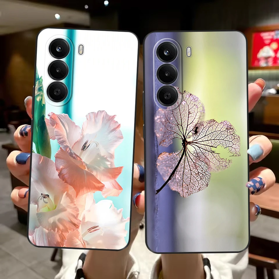 Фото Чехол для телефона Oneplus Nord CE6 Lite, мягкий TPU, модный чехол с цветочным и мультяшным принтом для Oneplus Nord CE 6 Lite, защитный корпус. №4