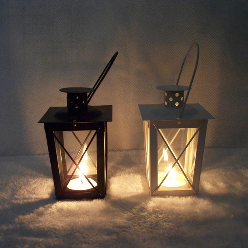 

Metal Candlestick Creative Iron Craft Lantern Lovers Romantic light Dinner Holders Home Decoration