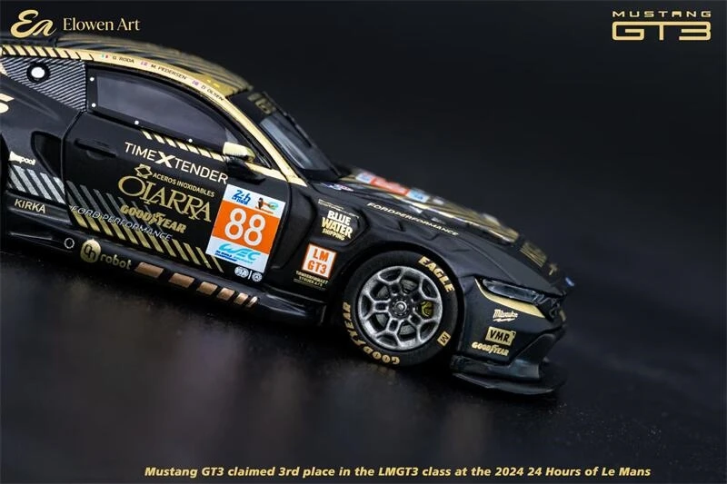 Коллекционная модель автомобиля 1:64 Mustang GT3 LeMans 24h No.88 3rd BlackGold, литая под давлением (art.: 3920daf2b41be) - 3920daf2b41be