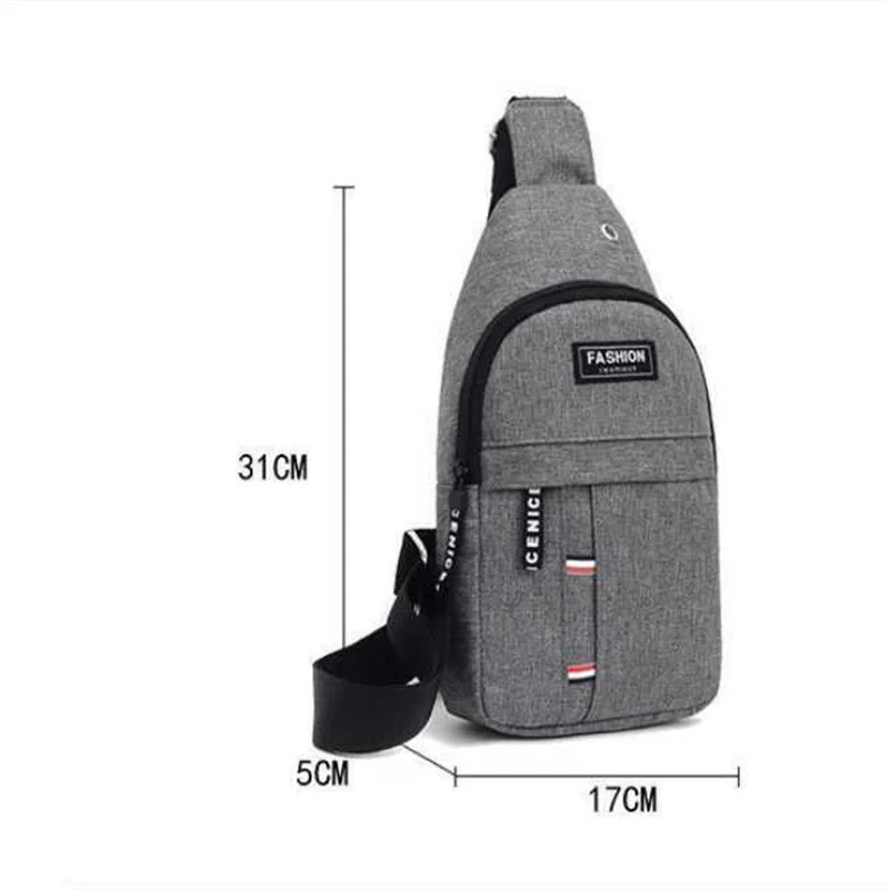 Chest Bag Men Crossbody Bag Wear-resistant Canvas Sports Mens Small Male Casual Slanted Shoulder Outdoor Satchel Back Pack Trav