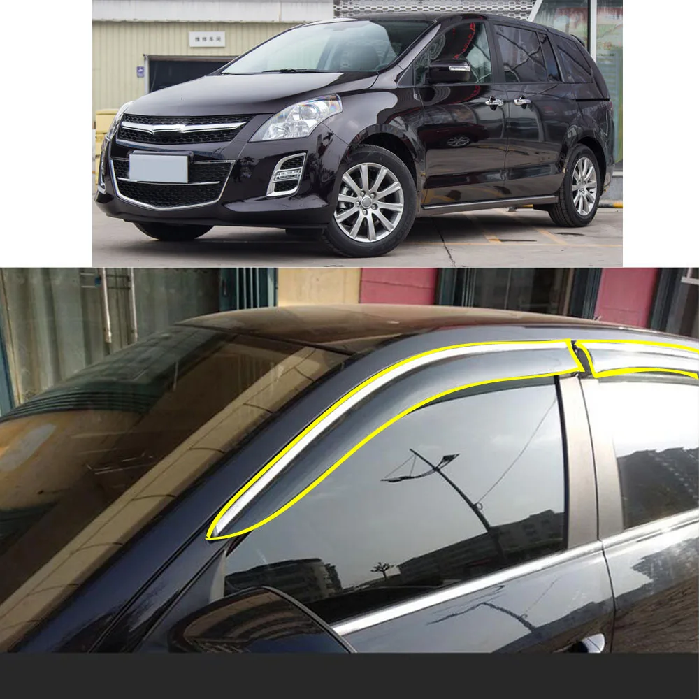 

Car Sticker Plastic Window Glass Wind Visor Rain/Sun Guard Vent For MAZDA 8 MPV 2006 2007 2008 2009 2010 2011 2012 2013-2016