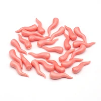 10pcslot pink coral bead half hole small furniture ornament for women men jewerly bracelet accessories wholesale