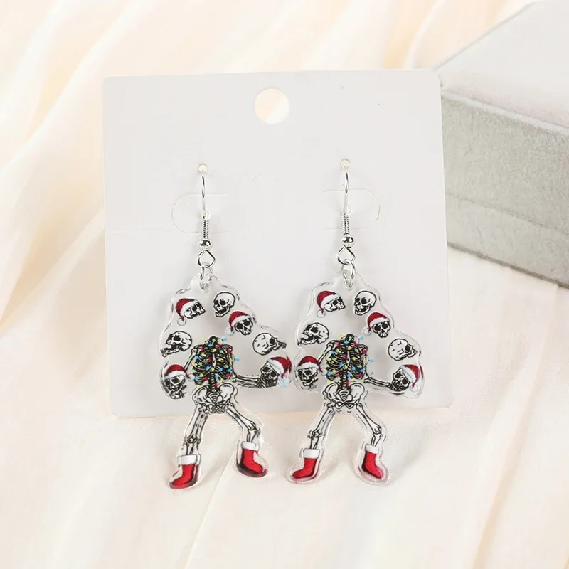 1 пара рождественские серьги-подвески